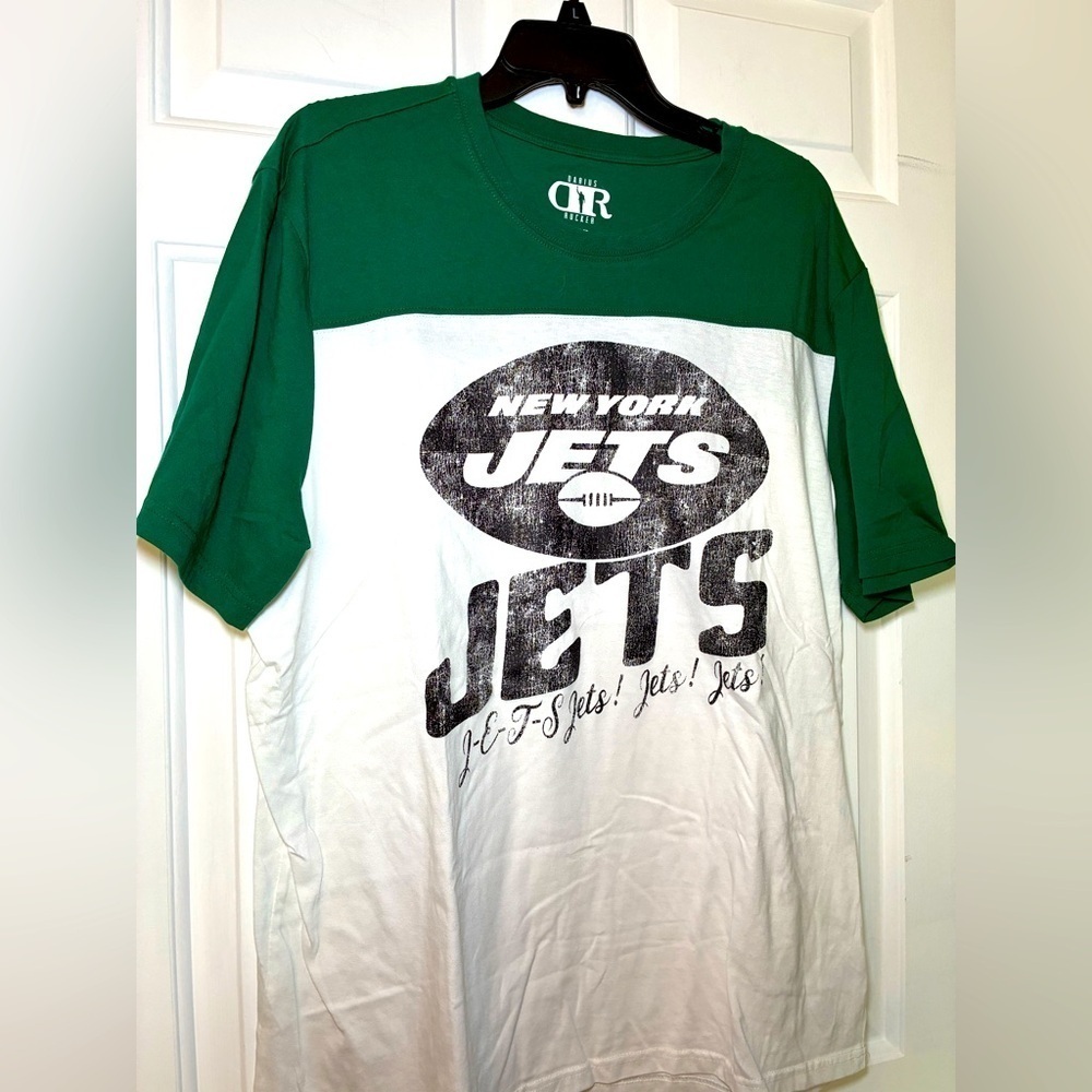 Fanatics Darius Rucker New York Jets XL Tee Shirt NWOT J-E-T-S Logo Green White